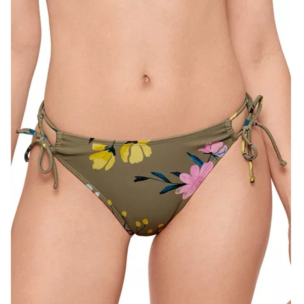 Salt + Cove Juniors' Floral-Print Sweetheart Bikini Bottoms.  Size XS
